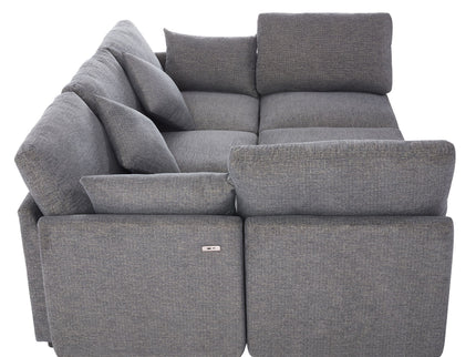 Sectional Sofa Modular U-Shaped With Ottoman & USB Ports