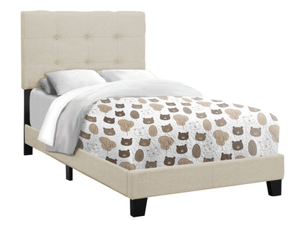 Bed, Upholstered, Frame Only, Transitional