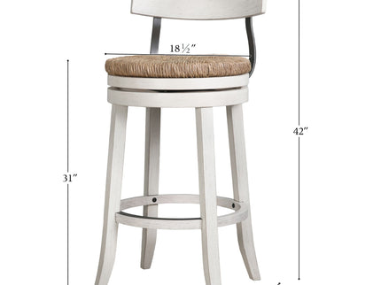 Stool With Natural Seagrass Seat