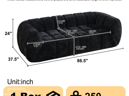 Modern Sofa With Piano Key Backrest