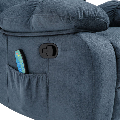 Contemporary Massage Recliner With Pillow Tufted Design - Charcoal