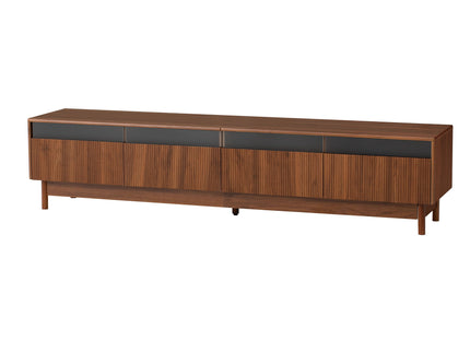TV Stand, Entertainment Center With Fluted Drawers For Living Room - Walnut