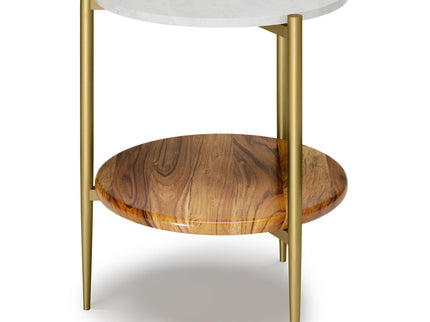 Wagner - Round Marble & Wood Table