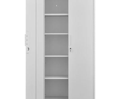 2 Door File Cabinet With Lock, 4 Adjustable Shelves, Heavy-Duty