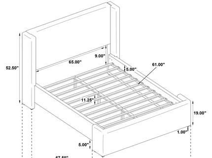Froberg - Platform Bed With Wingback Headboard