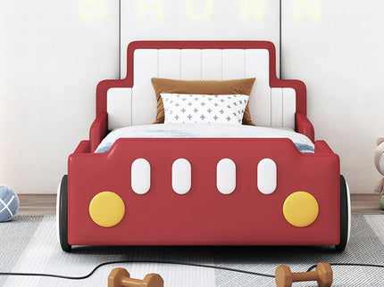 Race Car Shaped Platform Bed With Wheels