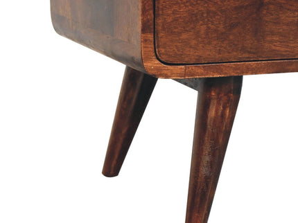 Solid Wood Curved Media Unit