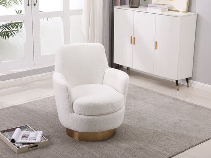 Teddy Swivel Barrel Chair, Swivel Accent Chairs Armchair For Living Room
