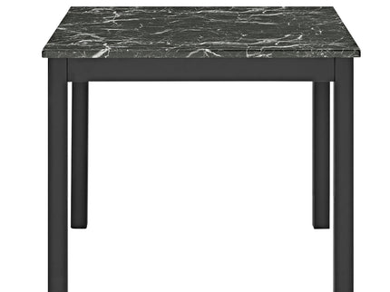 5 Piece Counter Height Dining Set With Table, Tufted Nail Head Chairs - Black
