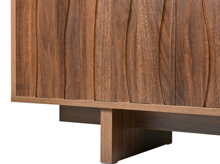 Retro Style TV Stand With Wavy Door