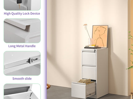Steel Drawer Vertical File Cabinet With Lock For A4 Legal / Letter Size