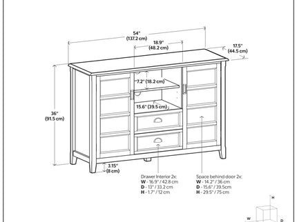 Burlington - Handcrafted Tall TV Media Stand