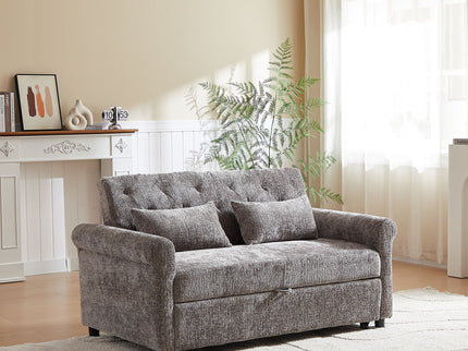 Loveseat Sofa Bed, Pull - Out Couch Sleeper & 2 Pillows