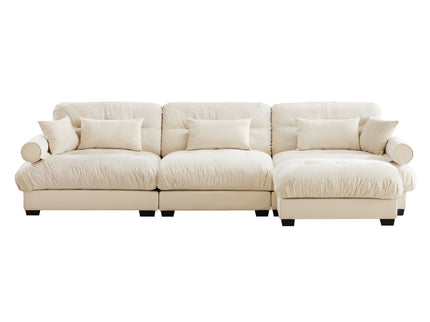Super Comfort Oversized Modular Sectional Sofa With Movable Ottoman