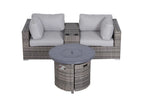 Gray / 2 Pc. Sectional Sofa, Fire Pit