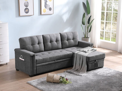 Ashlyn - Reversible Sleeper Sectional Sofa With Storage Chaise, USB Charging Ports And Pocket