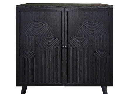 2 Door Accent Cabinet Storage Cabinet With Adjustable Shelf - Black