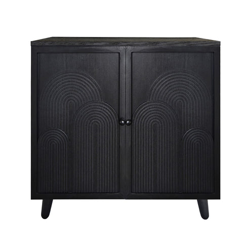 2 Door Accent Cabinet Storage Cabinet With Adjustable Shelf - Black