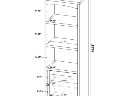 Lunetta - 3 Piece TV Stand With Media Towers - Pine Wood
