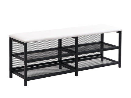 Platform Bed With 2 Tier Storage Shelves, Storage Cabinet