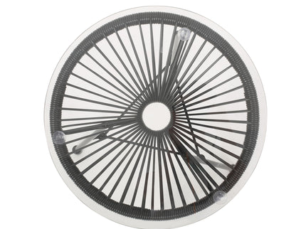 Nusa - Modern Rattan Side Table With Tempered Glass Top