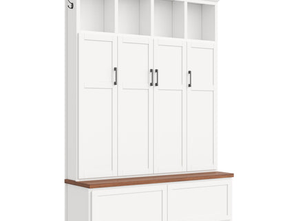 Hall Tree With 4 Hidden Cabinets