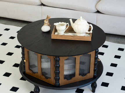 Round 3 Door Storage Coffee Table For Living Room