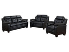 Black / 3 Pc. Sofa, Loveseat, Chair