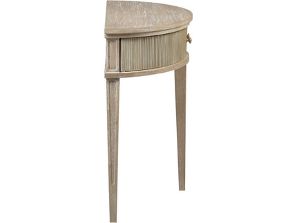 Vintage Inspired Storage Console Table With Fluted Doors
