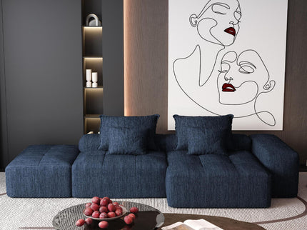 Modern Oversized Diy Combination Modular Sectional Sofa & Pillows