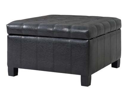 Square Tufted Indoor Ottoman With Lift-Top Storage