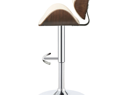 Adjustable Bar Stool With Upholstery - Ivory