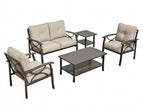 Beige / 5 Pc. Loveseat, 2 Chairs, Coffee Table, Side Table