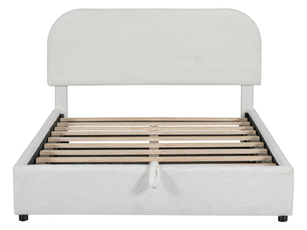 Upholstered Platform Bed With Hydraulic Storage System