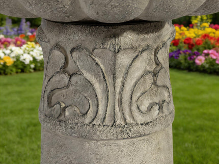 3 Tier Outdoor Garden Fountain With LED Lights - Gray