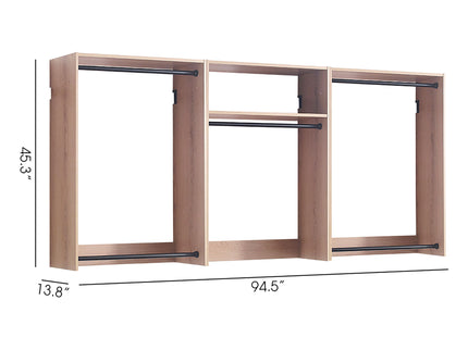 Devi - Wall Mounted Wood Closet System & Modular Design