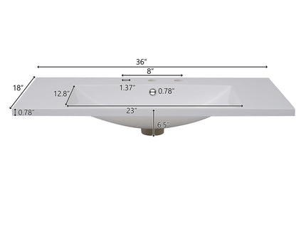 Wall Mounted Bathroom Vanity With Sink, Floating Storage Cabinet With 2 Drawers