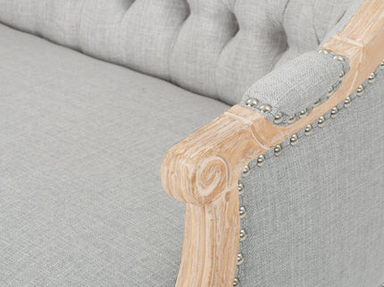 French Country Chesterfield Style Tufted Loveseat