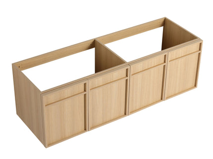 Wall-Mounted Bathroom Vanity With Resin Sink And Soft Closing Doors