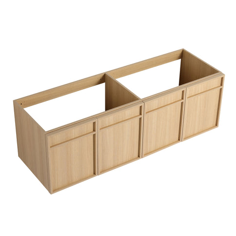 Wall-Mounted Bathroom Vanity With Resin Sink And Soft Closing Doors