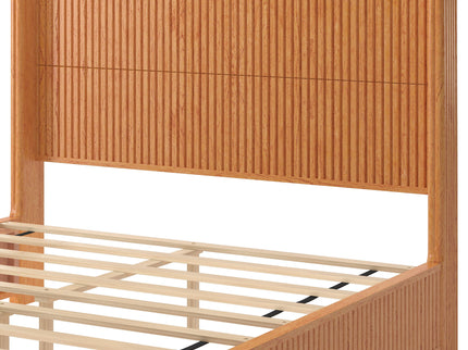 Platform Bed Frame With Headboard, Floor Standing Design