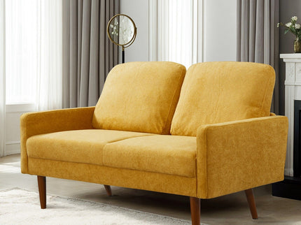 Loveseat Sofa, European Style With Sleek Design, Modern & Vintage Flair, Upholstered 2 Seater Couch