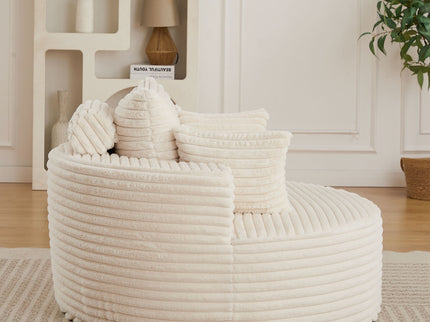 Modern Single Sofa With Backrest Pillow For Living Room