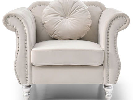 Chic Transitional Flared Arm Chair