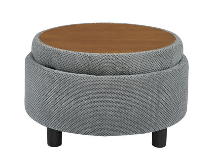 Storage Round Footstool Table Ottoman