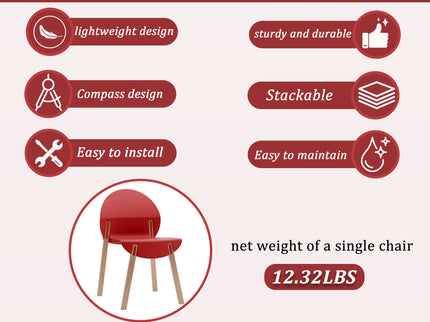 4 Piece Set Of Single Chairs, Traditional Elements With Round Table