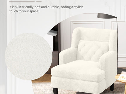 Upholstered Accent Chair Tufted Armchair For Living Room And Bedroom