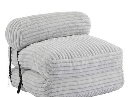 Latina - Indoor Foldbable Bean Bag Lounge Chair - Light Gray