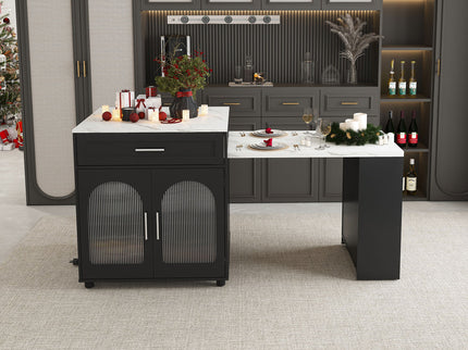 Expandable Kitchen Island With Power Outlet