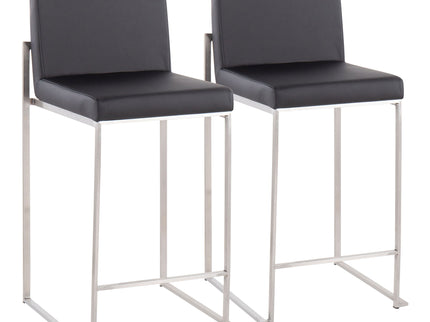 Fuji - Contemporary High Back Counter Stool, Functional Design
